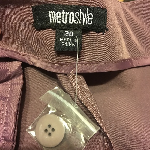 Metro style mauve trousers stretch NWT 20 - Picture 5 of 6